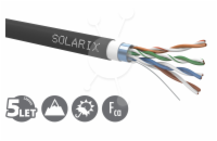 Instalační kabel Solarix CAT5E FTP PVC+PE Fca dvojitý plášť 305m/cívka SXKD-5E-FTP-PVC+PE