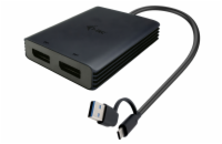 i-tec USB-A/USB-C Dual 4K DP Video Adapter