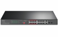 TP-Link CCTV switch TL-SL1218MP (16x100Mb/s, 2xGbE/2xSFP combo uplink, 16xPoE+, 250W)
