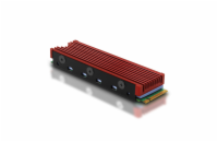 AXAGON CLR-M2, hliníkový pasivní chladič pro jedno i oboustranný M.2 SSD disk, výška 12 mm