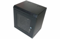 OCRACK 10" OCC-10-12U-SBK rozvaděč nástěnný 12U/280mm skleněné dveře Černý
