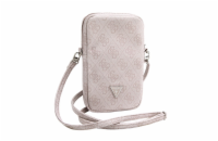 Guess PU 4G Triangle Logo Wallet Phone Bag Zipper, růžová Guess PU 4G Triangle Logo Phone bag se zipem je perfektní taška přes rameno