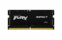 Kingston Fury Impact 16GB DDR5 4800 CL38 SO-DIMM Operační paměť typu DDR5 SO-DIMM ze série Fury Impact, frekvence 4800 MHz, kapacita 16 GB, časování CL38, pracovní napětí 1,1 V, pro notebooky a malé 