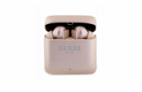 Guess True Wireless Stereo Earphones, zlatá Guess True Wireless Classic bezdrátová sluchátka, vynikají skvělým zvukem, ergonomickým tvarem a dotykovým ovládáním