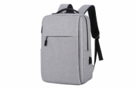 DeTech Batoh pro notebook Power Backpack BP-02, 15.6", šedá Praktický batoh s mnoha přihrádkami a externím výstupem USB pro nabíjení dalšího příslušenství