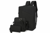 DeTech Batoh pro notebook Power Backpack BP-06, 3in1, 15.6", černá Praktický batoh s mnoha přihrádkami a externím výstupem USB pro nabíjení dalšího příslušenství