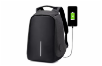 DeTech Batoh pro notebook Power Backpack BP-01, 15.6", černá Praktický batoh s mnoha přihrádkami a externím výstupem USB pro nabíjení dalšího příslušenství