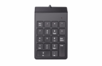 DeTech Drátová numerická klávesnice K2, USB, černá Nízkoprofilová numerická klávesnice - USB drátová