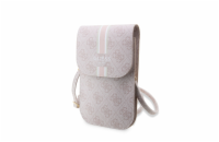 Guess PU 4G Printed Stripes Phone Bag růžový Guess 4G PU Phone bag je perfektní taška přes rameno, nejen pro Váš telefon, peněženku, doklady, klíče.