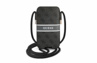 Guess PU 4G Printed Stripe Pouch S/M Grey Noste své zařízení v moderním originálním Guess designovaném příslušenství, z vysoce kvalitních materiálů