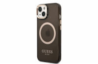 Guess Translucent MagSafe Kompatibilní Zadní Kryt pro iPhone 14 Black Guess prémiový ochranný kryt telefonu s motivem Guess, který nejen že váš telefon perfektně ochrání, ale také svým povedeným desi