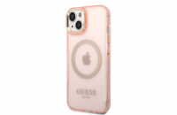 Guess Translucent MagSafe Kompatibilní Zadní Kryt pro iPhone 14 Pink Guess prémiový ochranný kryt telefonu s motivem Guess, který nejen že váš telefon perfektně ochrání, ale také svým povedeným desig