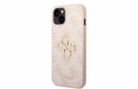 Guess PU 4G Metal Logo Zadní Kryt pro iPhone 14 Plus Pink Guess prémiový ochranný kryt telefonu s motivem Guess, který nejen že váš telefon perfektně ochrání, ale také svým povedeným designem a použi