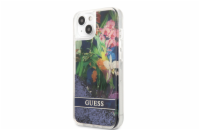 Guess Liquid Glitter Flower Zadní Kryt pro iPhone 13 mini Blue Guess prémiový ochranný kryt telefonu s motivem Guess, který nejen že váš telefon perfektně ochrání, ale také svým povedeným designem a 