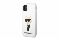 Karl Lagerfeld Liquid Silicone Ikonik NFT Zadní Kryt pro iPhone 11 White Karl Lagerfeld prémiový ochranný kryt telefonu vyrobený z kombinace kvalitních a odolných materiálů, které perfektně chrání Vá