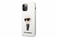 Karl Lagerfeld Liquid Silicone Ikonik NFT Zadní Kryt pro iPhone 12/12 Pro White Karl Lagerfeld prémiový ochranný kryt telefonu vyrobený z kombinace kvalitních a odolných materiálů, které perfektně ch