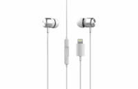 Sluchátka s mikrofonem Yookie Y627 - bílé Stylová sluchátka s Lightning kabelem v bílé barvě