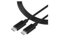 DeTech Datový kabel z USB-C do USB-C - 1m - černý Opletený datový kabel z USB-C do USB-C, Sync & Charge, délka 1 m.
