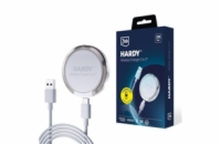 3mk bezdrátová nabíječka - Hardy Wireless Charger 2in1 s funkcí stojánku, 15w, bílá