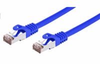C-TECH kabel patchcord Cat6, FTP, modrý, 0,5m