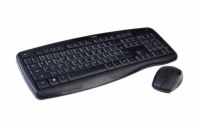 C-TECH klávesnice s myší WLKMC-02 Moderní bezdrátová klávesnice a optická myš; technologie pro minimální namáhání kloubů se středním zdvihem tlačítek, optická myš se třemi tlačítky a rozlišením 1200 