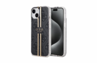Guess IML 4G Gold Stripe Zadní Kryt pro iPhone 15 Black Guess IML 4G Gold Stripe Zadní Kryt telefonu s pružnými PU boky, který skvěle chrání telefon při nechtěném pádu.