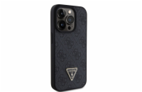 Guess PU 4G Strass Triangle Metal Logo Zadní Kryt + Crossbody Popruh pro iPhone 15 Pro Černý Prémiový kryt je vyroben z pružného a pevného PU materiálu, který poskytuje dokonalou ochranu před poškráb