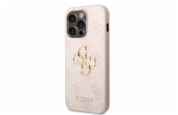 Guess PU 4G Metal Logo Zadní Kryt pro iPhone 15 Pro Růžový Prémiový kryt, který nejen že váš telefon perfektně ochrání, ale také svým povedeným designem a použitými prvotřídními materiály bude jako š