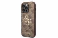 Guess PU 4G Metal Logo Zadní Kryt pro iPhone 15 Pro Hnědý Prémiový kryt, který nejen že váš telefon perfektně ochrání, ale také svým povedeným designem a použitými prvotřídními materiály bude jako šp