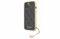 Guess 4G Charms Zadní Kryt pro iPhone 13 Grey Guess prémiový ochranný kryt telefonu s motivem Guess, který nejen že váš telefon perfektně ochrání, ale také svým povedeným designem a použitými prvotří