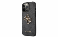 Guess PU 4G Metal Logo Zadní Kryt pro iPhone 13 Pro Grey Guess prémiový ochranný kryt telefonu s motivem Guess, který nejen že váš telefon perfektně ochrání, ale také svým povedeným designem a použit