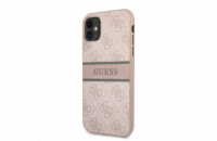 Guess PU 4G Printed Stripe Zadní Kryt pro iPhone 11 Pink Guess prémiový ochranný kryt telefonu vyrobený z kombinace kvalitních a odolných materiálů, které perfektně chrání Váš telefon.