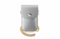 Hello Kitty PU Metal Logo Leather Wallet Phone Bag Silver Objevte novou kabelku Hello Kitty Leather Metal Logo Chain - kombinaci elegance, stylu a funkčnosti. Kompaktní ochranná pomůcka pro smartphon