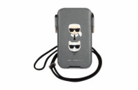 Karl Lagerfeld and Choupette Head Saffiano PU Pouch L Grey Stylová a praktická kapsa pro váš smartphone s logem světoznámé módní značky Karl Lagerfeld. Chrání telefon před poškozením a je i skvělým m