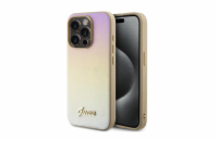 Guess PU Leather Iridescent Metal Script Zadní Kryt pro iPhone 15 Pro Max Gold Guess PU Leather Iridescent Metal Script kryt je ta nejlepší stylová ochrana vašeho telefonu, navíc díky použitému mater