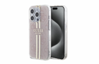 Guess IML 4G Gold Stripe Zadní Kryt pro iPhone 15 Pro Pink Guess IML 4G Gold Stripe Zadní Kryt telefonu s pružnými PU boky, který skvěle chrání telefon při nechtěném pádu.