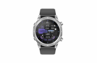Chytré hodinky Carneo Adventure HR+ 2 generace - stříbrná Moderní outdoorové fitness hodinky CARNEO ADVENTURE HR+ druhé generace v černé barvě s černým, na dotek velmi příjemným silikonovým řemínkem 