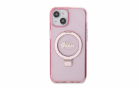 Guess IML Ring Stand Glitter MagSafe Zadní Kryt pro iPhone 15, růžová Představujeme vám Guess IML Ring Stand Glitter MagSafe - lehký a funkční kryt navržený přesně pro váš telefon, který zachovává sn