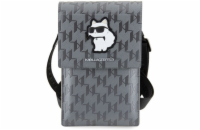 Karl Lagerfeld Bag KLWBSAKHPCG Karl Lagerfeld Kabelka KLWBSAKHPCG stříbrná/stříbrná Saffiano Monogram Choupette