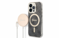 Guess 4G MagSafe Zadní Kryt + Bezdrátová Nabíječka pro iPhone 14 Pro Guess sada ochranného krytu + bezdrátové nabíječky s podporou Apple MagSafe