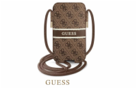 Guess PU 4G Printed Stripe Pouch S/M Brown Noste své zařízení v moderním originálním Guess designovaném příslušenství, z vysoce kvalitních materiálů