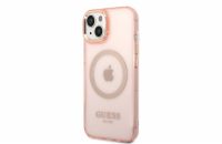 Guess Translucent MagSafe Zadní Kryt pro iPhone 14 Plus Pink Guess prémiový ochranný kryt telefonu s motivem Guess, který nejen že váš telefon perfektně ochrání, ale také svým povedeným designem a po