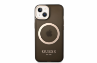 Guess Translucent MagSafe Zadní Kryt pro iPhone 14 Plus Black Guess prémiový ochranný kryt telefonu s motivem Guess, který nejen že váš telefon perfektně ochrání, ale také svým povedeným designem a p