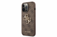 Guess PU 4G Metal Logo Zadní Kryt pro iPhone 13 Pro Brown Guess prémiový ochranný kryt telefonu s motivem Guess, který nejen že váš telefon perfektně ochrání, ale také svým povedeným designem a použi