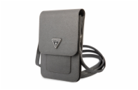 Guess PU Saffiano Triangle Logo Phone Bag Grey Guess prémiový ochranný kryt telefonu vyrobený z kombinace kvalitních a odolných materiálů, které perfektně chrání Váš telefon.