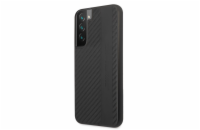 AMG PU Carbon Effect Zadní Kryt pro Samsung Galaxy S22+ Black AMG prémiový kryt na telefon vyrobený z kombinace věrné imitace karbonového vlákna a pravé kůže.