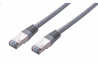 C-TECH kabel patchcord Cat5e, FTP, šedý, 15m