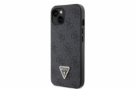 Guess PU 4G Strass Triangle Metal Logo Zadní Kryt pro iPhone 15 Černý Prémiový kryt je vyroben z pružného a pevného PU materiálu, který poskytuje dokonalou ochranu před poškrábáním, otřesy, prachem a