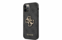 Guess PU 4G Metal Logo Zadní Kryt pro iPhone 12/12 Pro Grey  Guess prémiový ochranný kryt telefonu vyrobený z kombinace kvalitních a odolných materiálů, které perfektně chrání Váš telefon. 