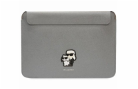 Karl Lagerfeld Saffiano Karl and Choupette Computer Sleeve 16" Silver Stylové pouzdro určené pro notebook/tablet. Precizní provedení a stylový vzhled jsou přednostmi výrobků Karl Lagerfeld. Značkové 